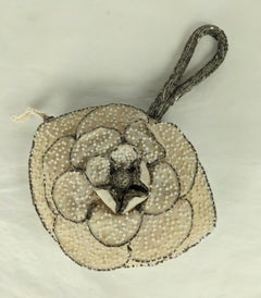 Charming Art Deco Beaded Flower Bag