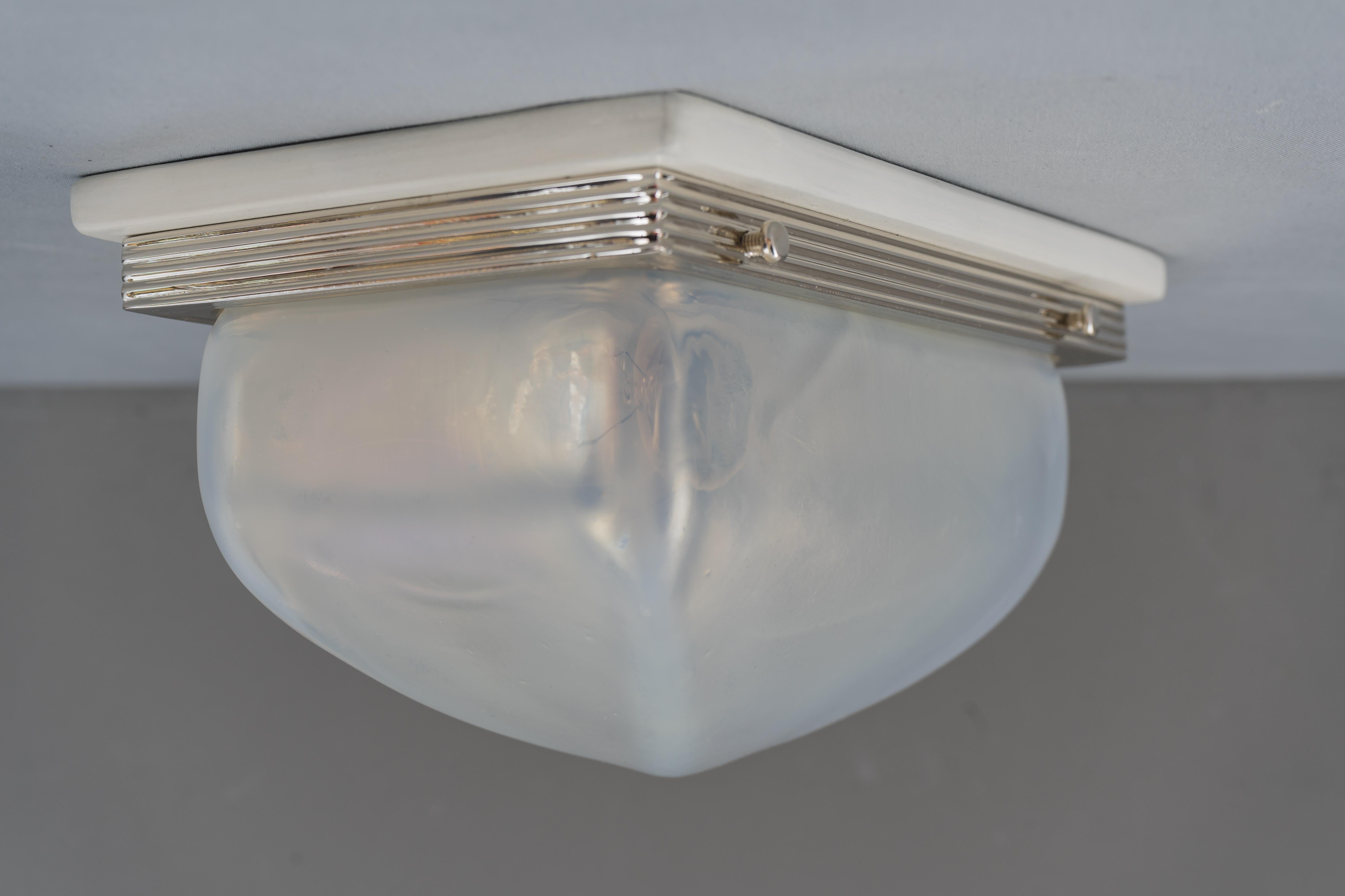 Plated Charming Art Deco Wall or Ceiling Lamp Vienna, circa 1920s For Sale