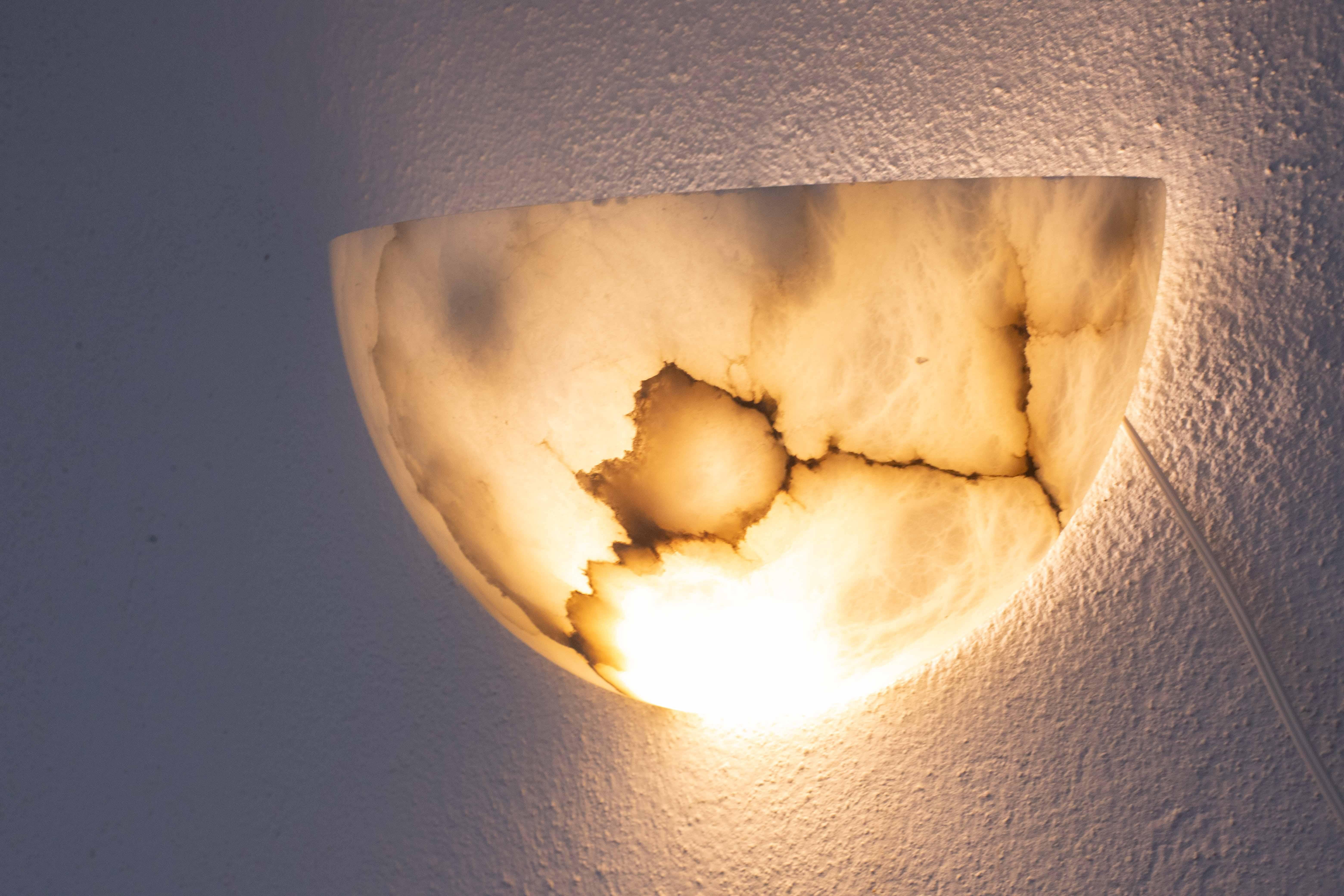 Whiting, lampada da parete in albastrino bianco Art Deco, anni '50 in vendita 3