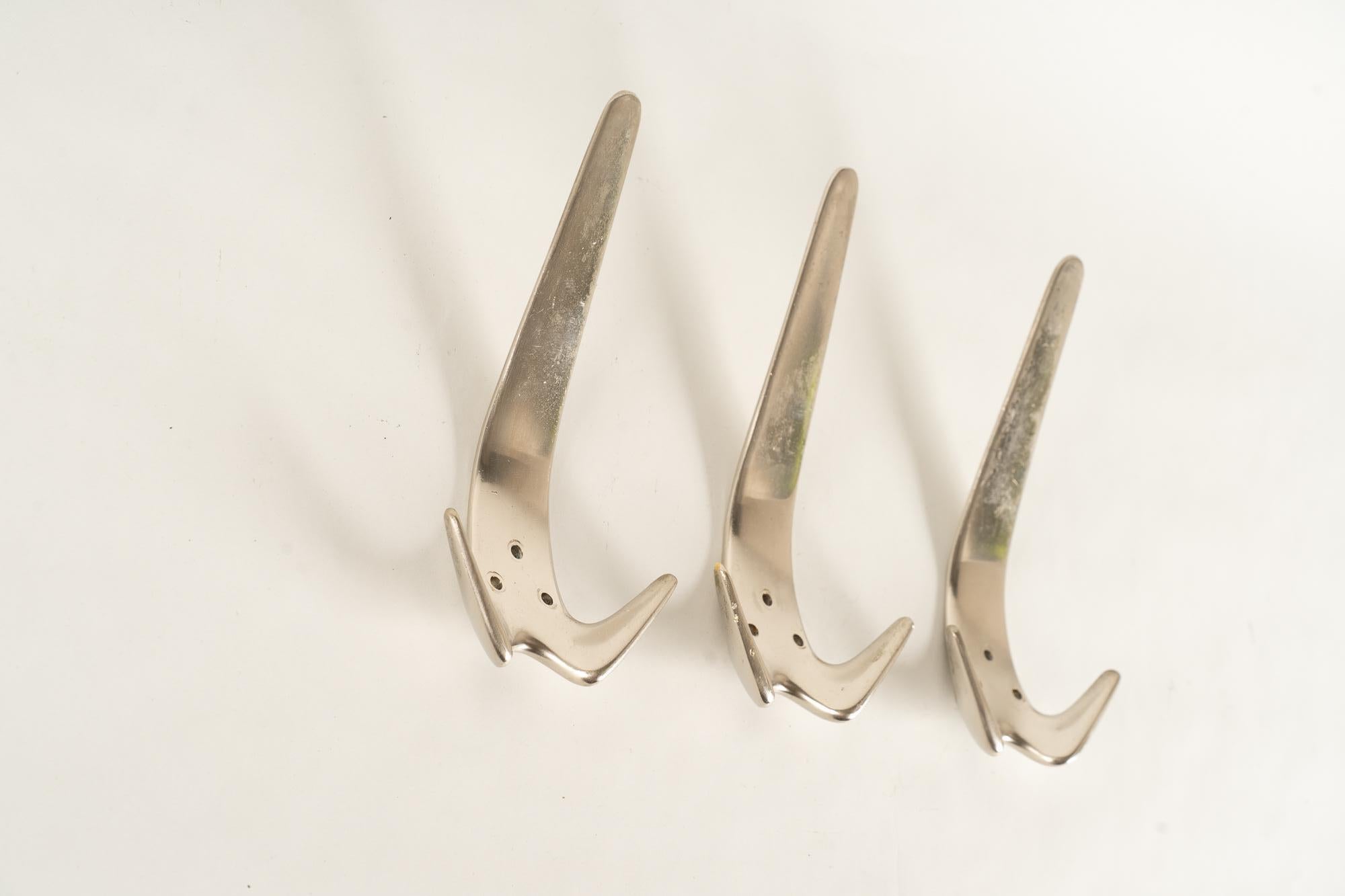 Mid-Century Modern Charming Auböck Wall Hooks, circa 1950s For Sale