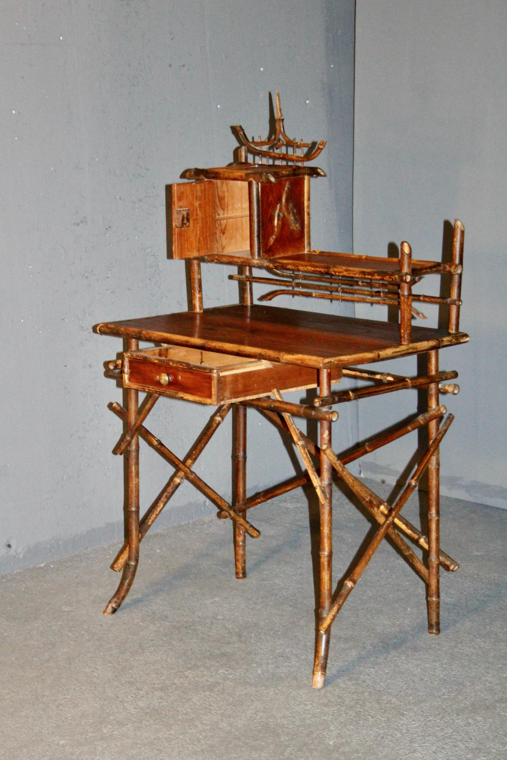 Mid-20th Century Charming bamboo desk For Sale