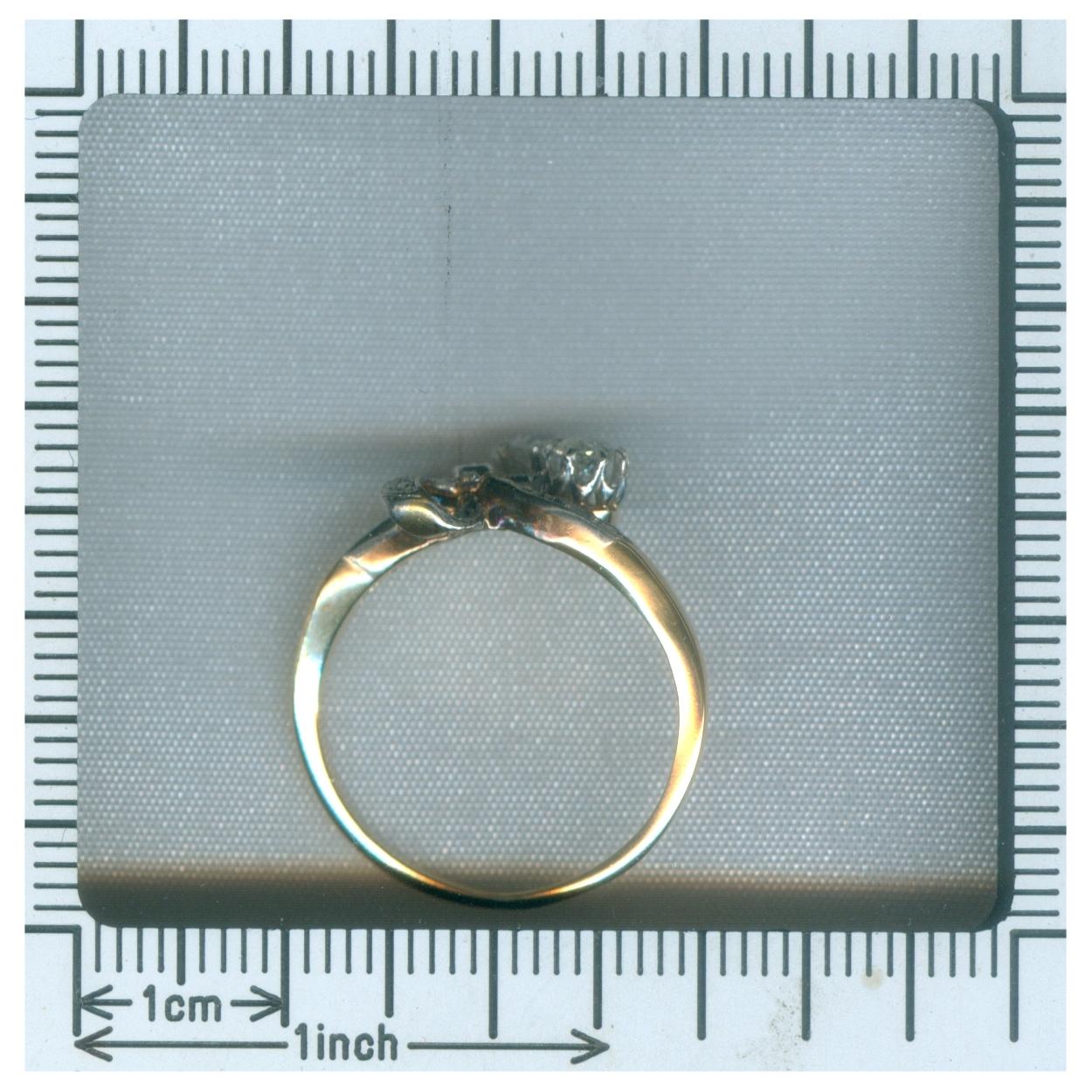 Charming Belle Époque Diamond Engagement Ring, 1900s For Sale 7