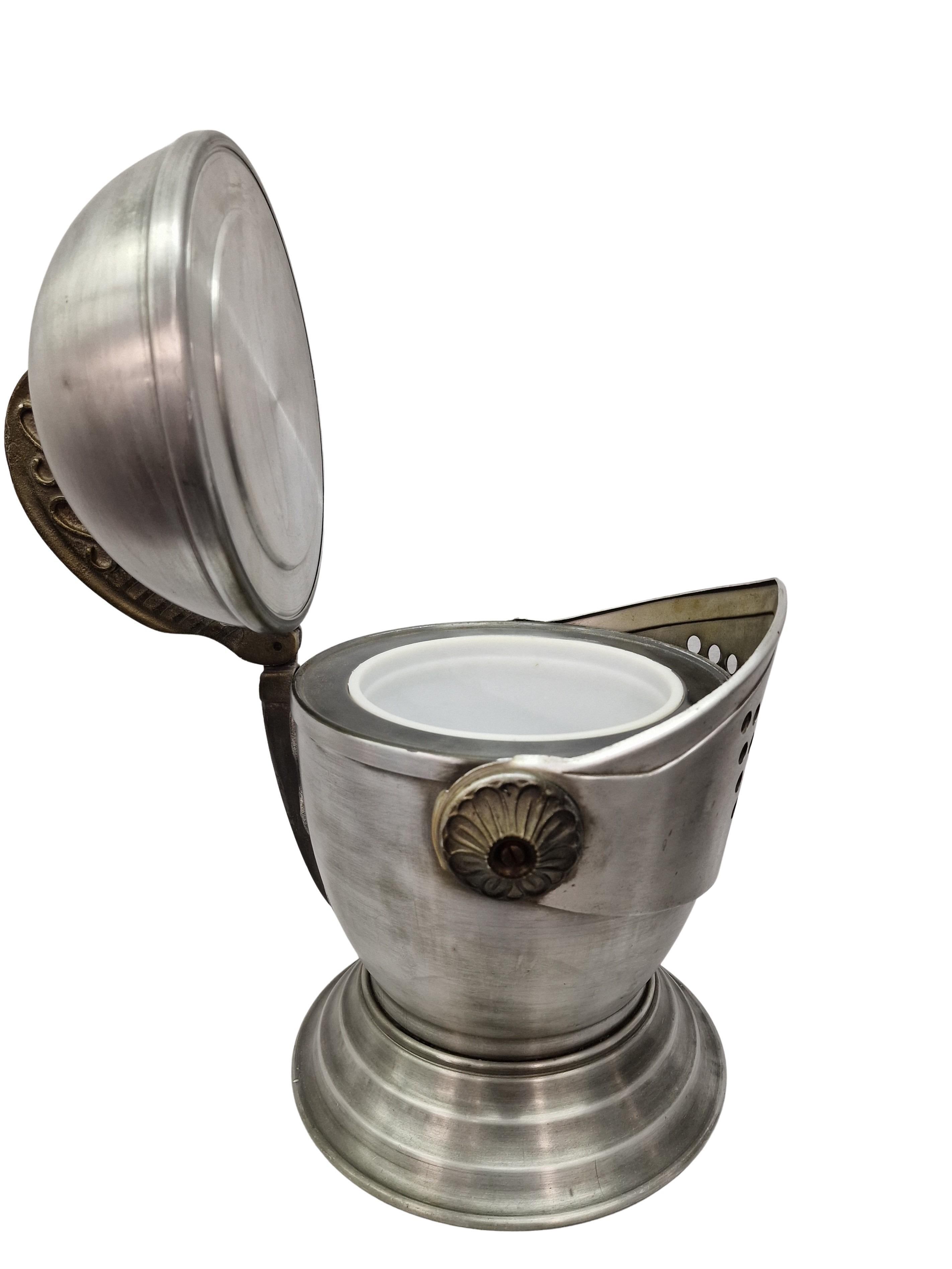 Encantadora cubitera grande, caballero con visera, enfriador de vino, años 70, Italia en venta 4