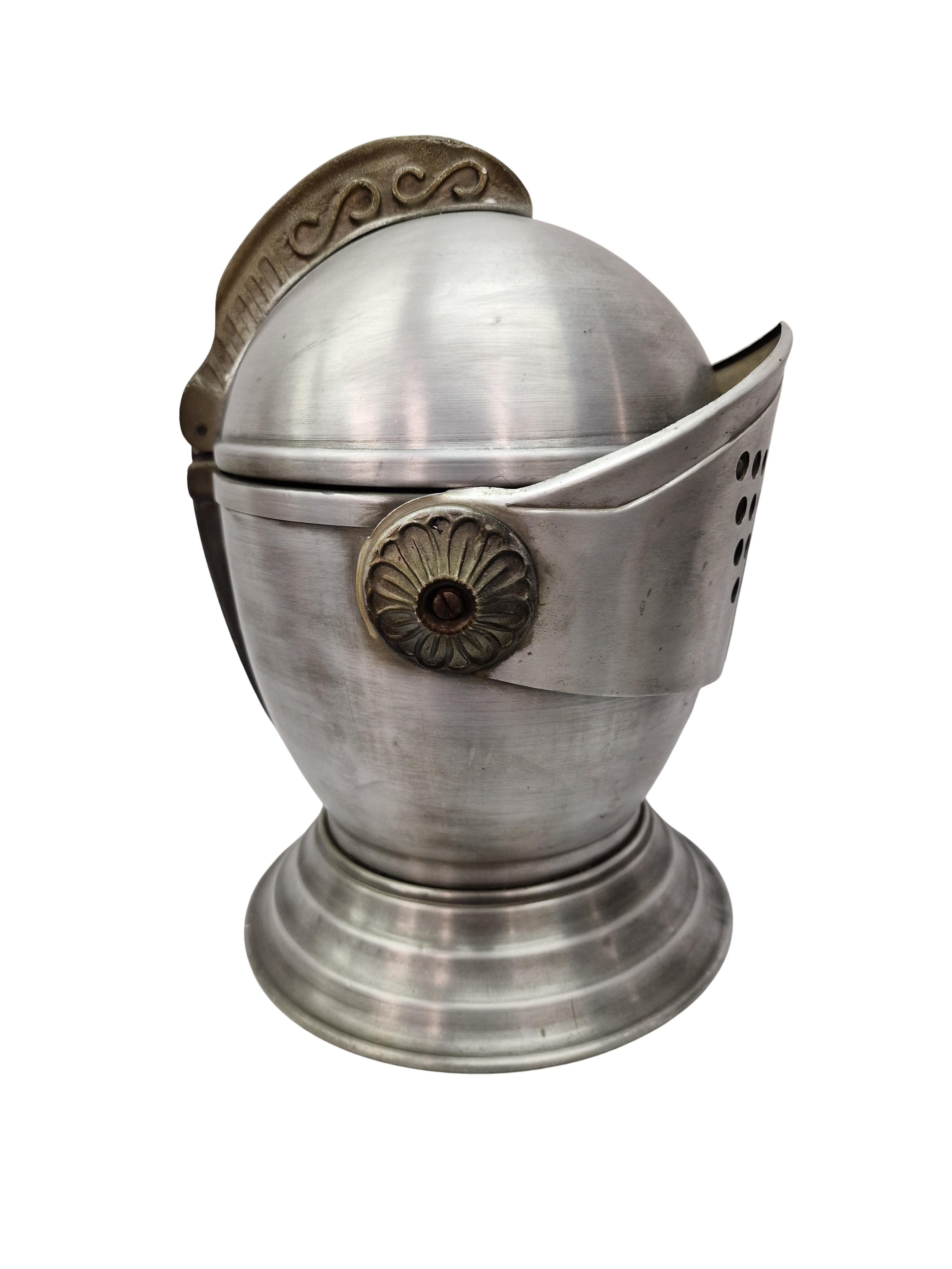 Encantadora cubitera grande, caballero con visera, enfriador de vino, años 70, Italia Francés en venta