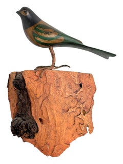 Charming Bird Viechtauer Hand Carved Wood Black Forest Folk Art Austria