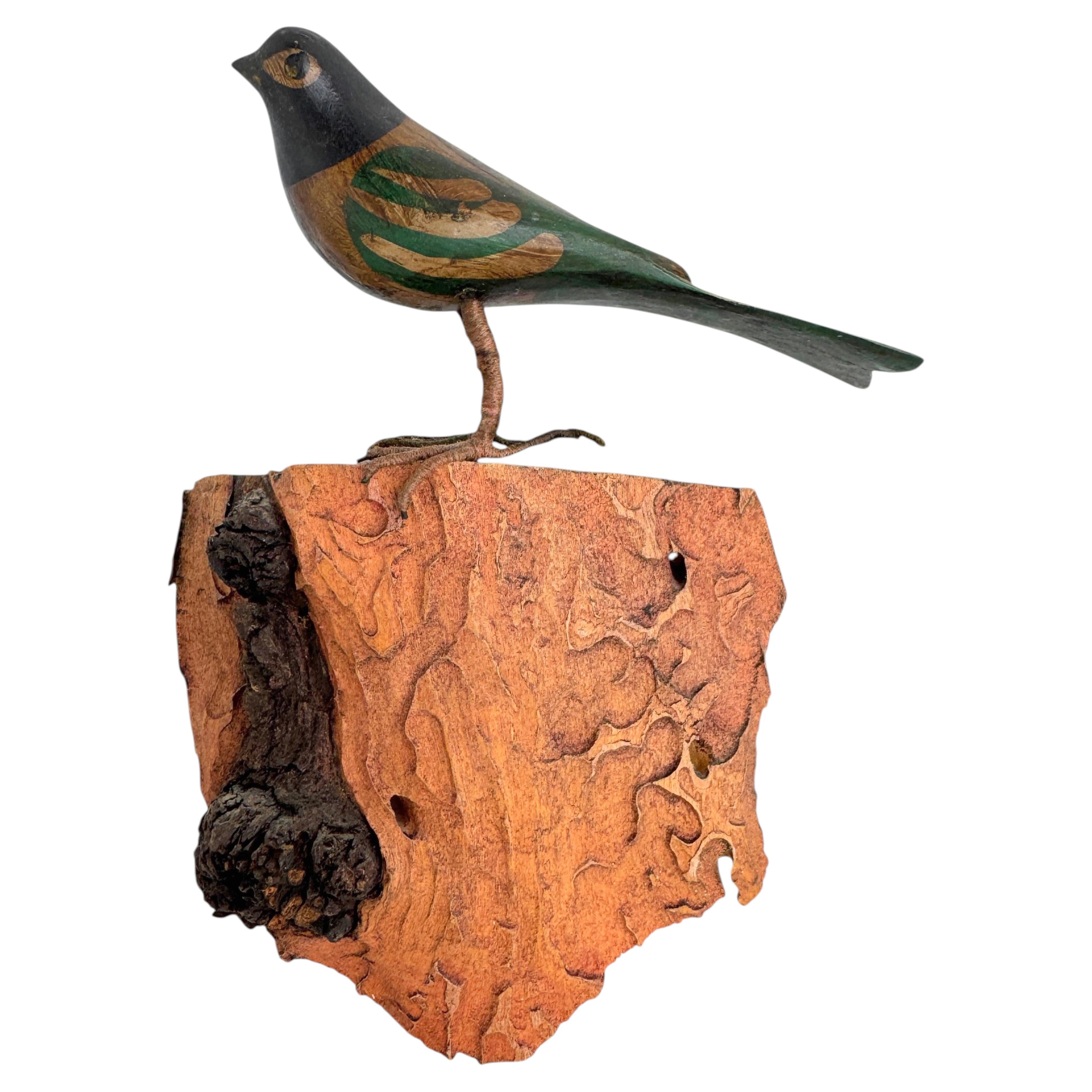 Charming Bird Viechtauer Hand Carved Wood Black Forest Folk Art Austria