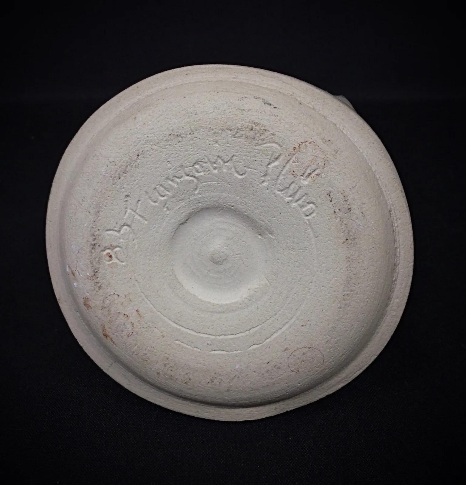 Encantador jarrón Soliflore de loza azul y blanca - Firmado y numerado - 2Y278 Fayenza en venta