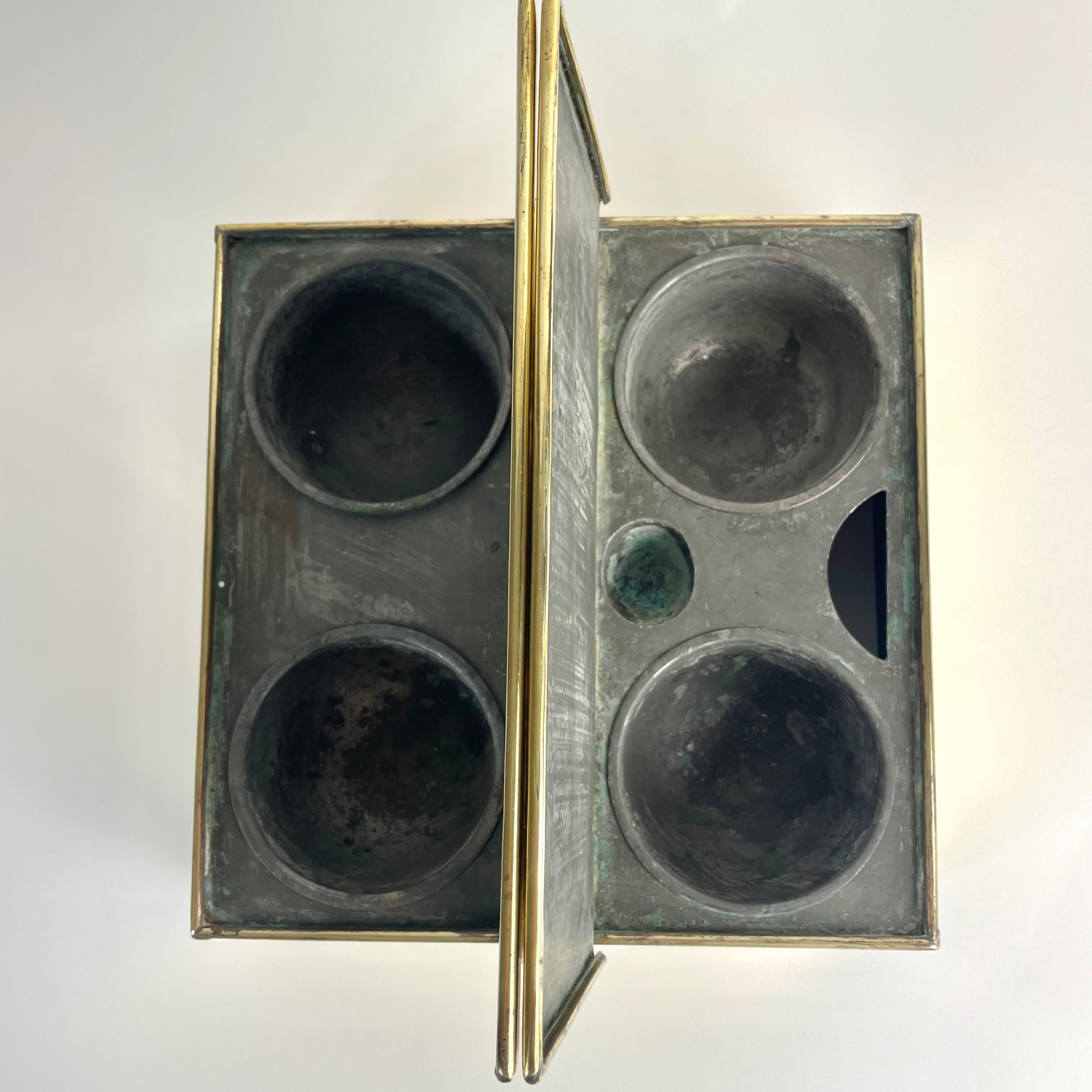 Charming Brass Spice Box by Jones Bros, England, Early 1900s en venta 5