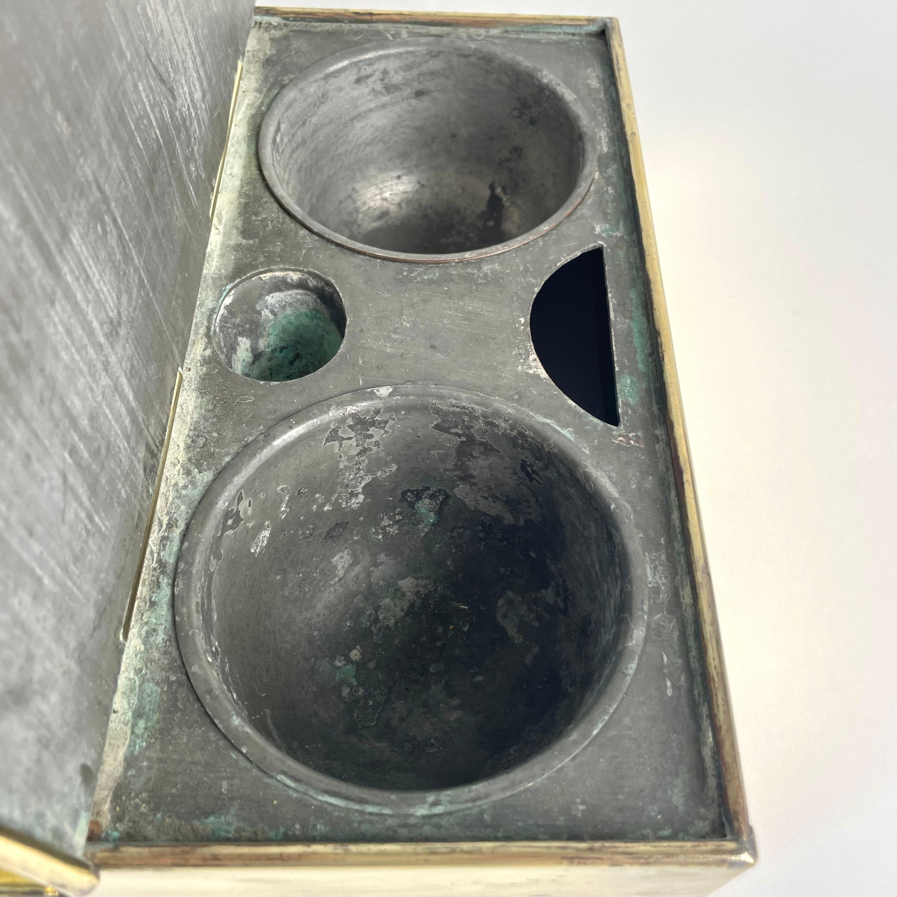 Charming Brass Spice Box by Jones Bros, England, Early 1900s en venta 6