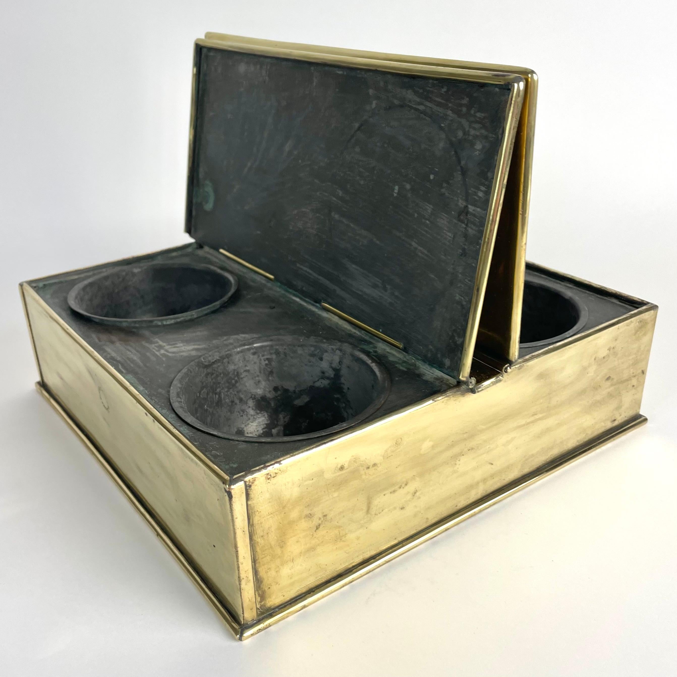 Charming Brass Spice Box by Jones Bros, England, Early 1900s en venta 2