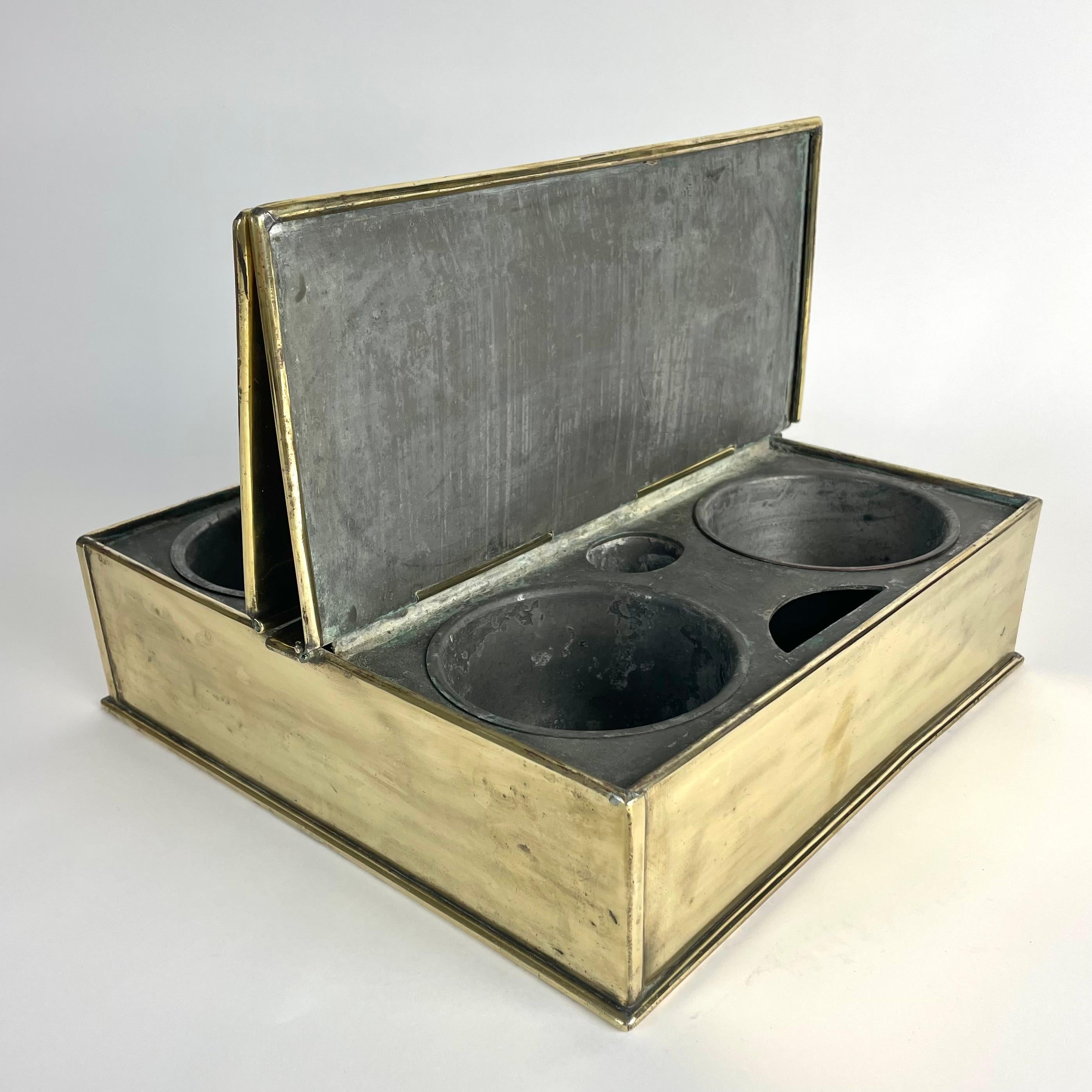Charming Brass Spice Box by Jones Bros, England, Early 1900s en venta 3