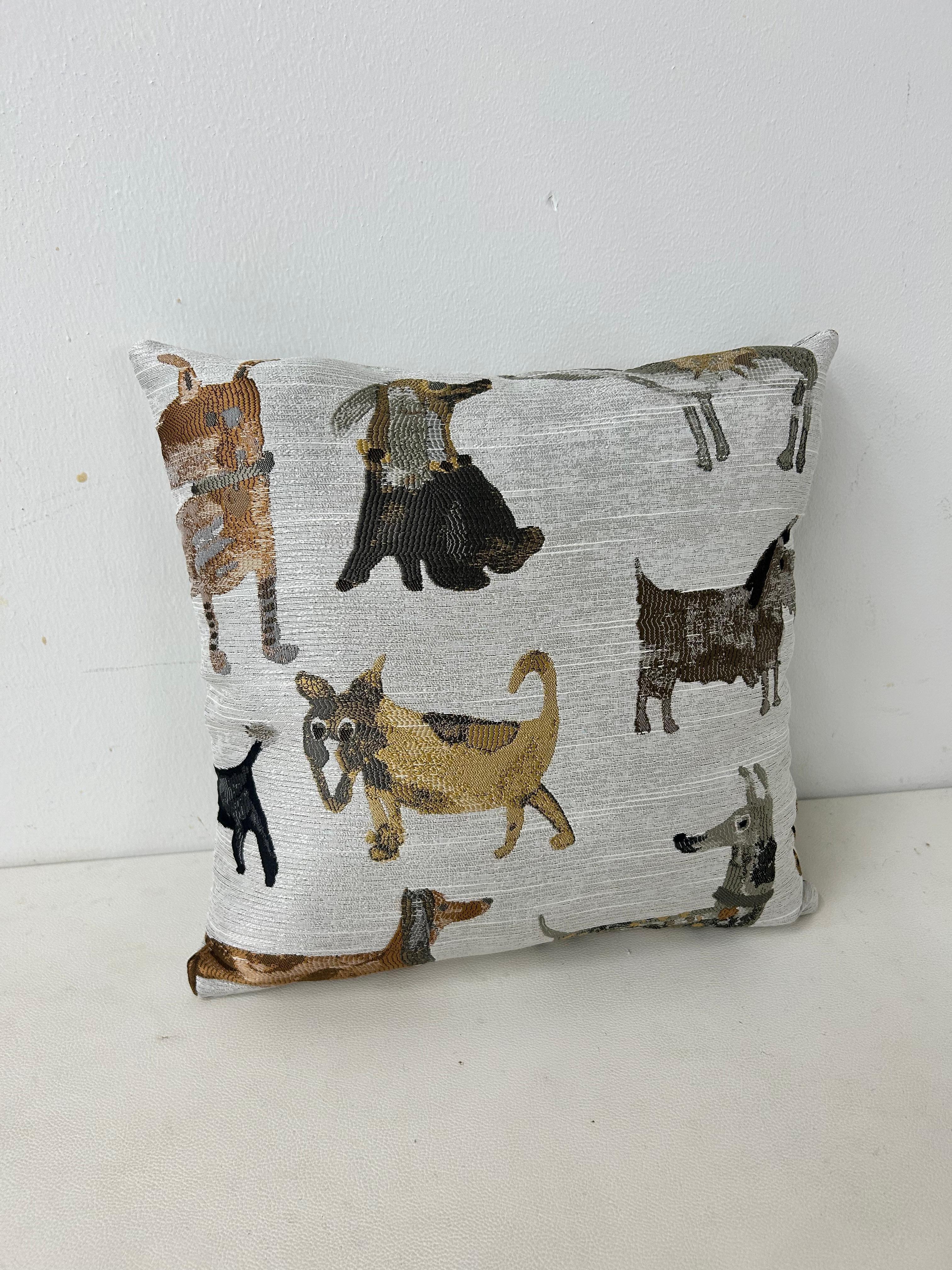Bohemian Charming Canine Companion Pillow For Sale