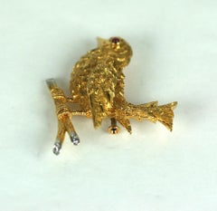 Charming Cartier Paris Textured Sparrow Brooch