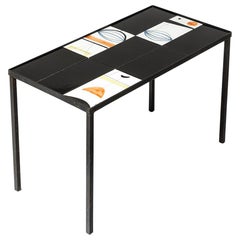 Charming Ceramic Low Table by Roger Capron Abstract Forms