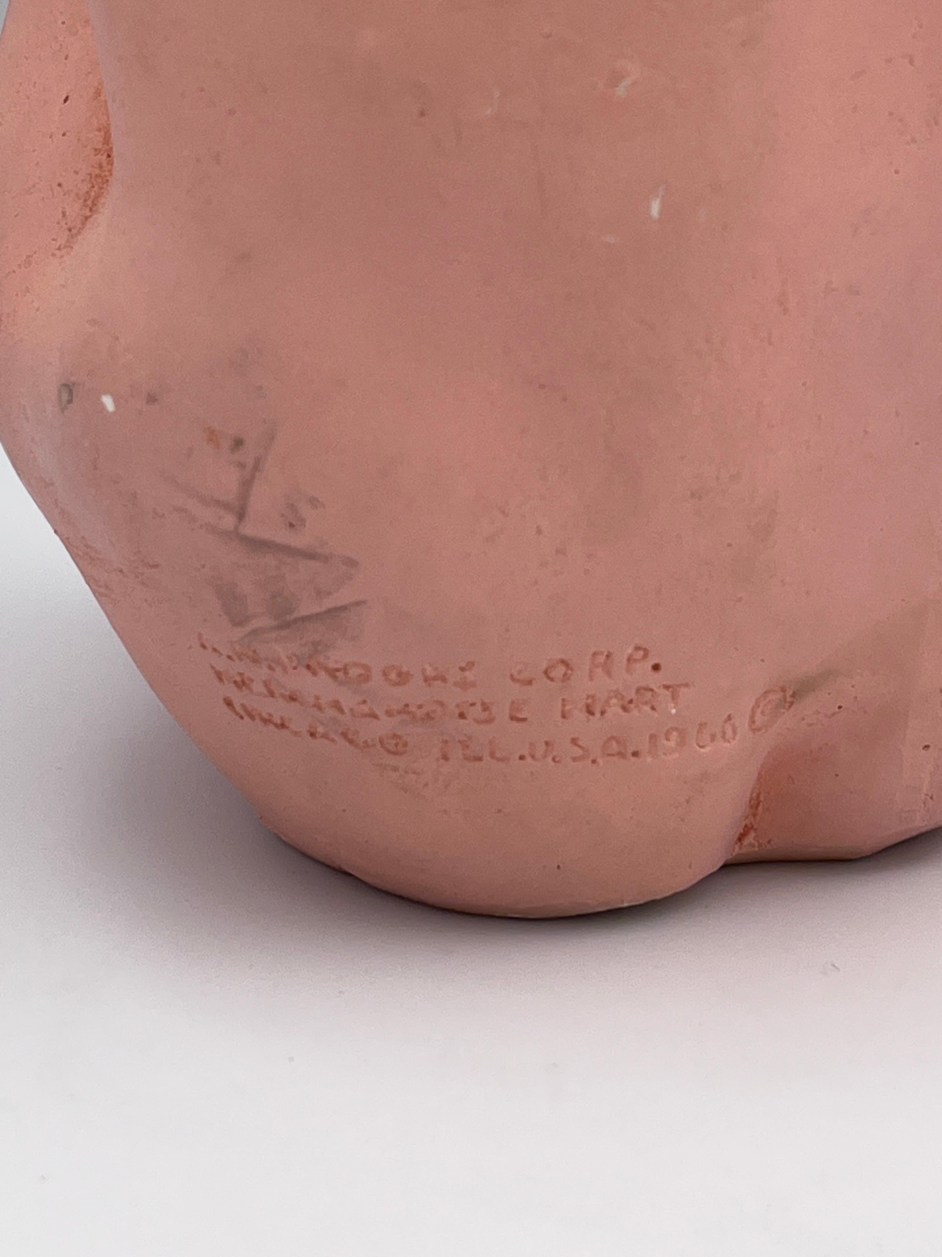 Encantadora tiza Brooks Co. Banco Kewpie Tímido Bebé Desnudo con Gafas Metálicas en venta 4