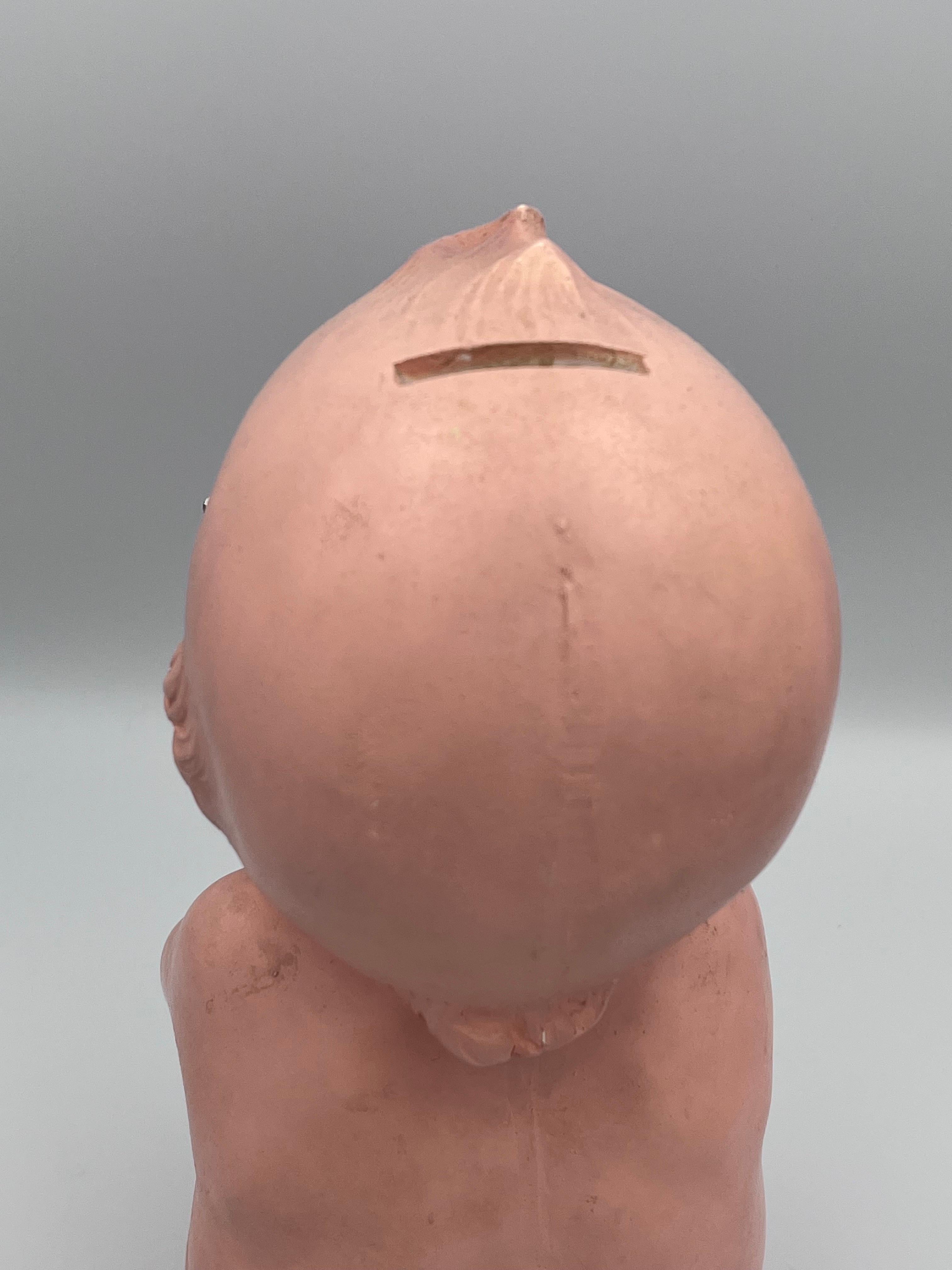 Encantadora tiza Brooks Co. Banco Kewpie Tímido Bebé Desnudo con Gafas Metálicas en venta 7