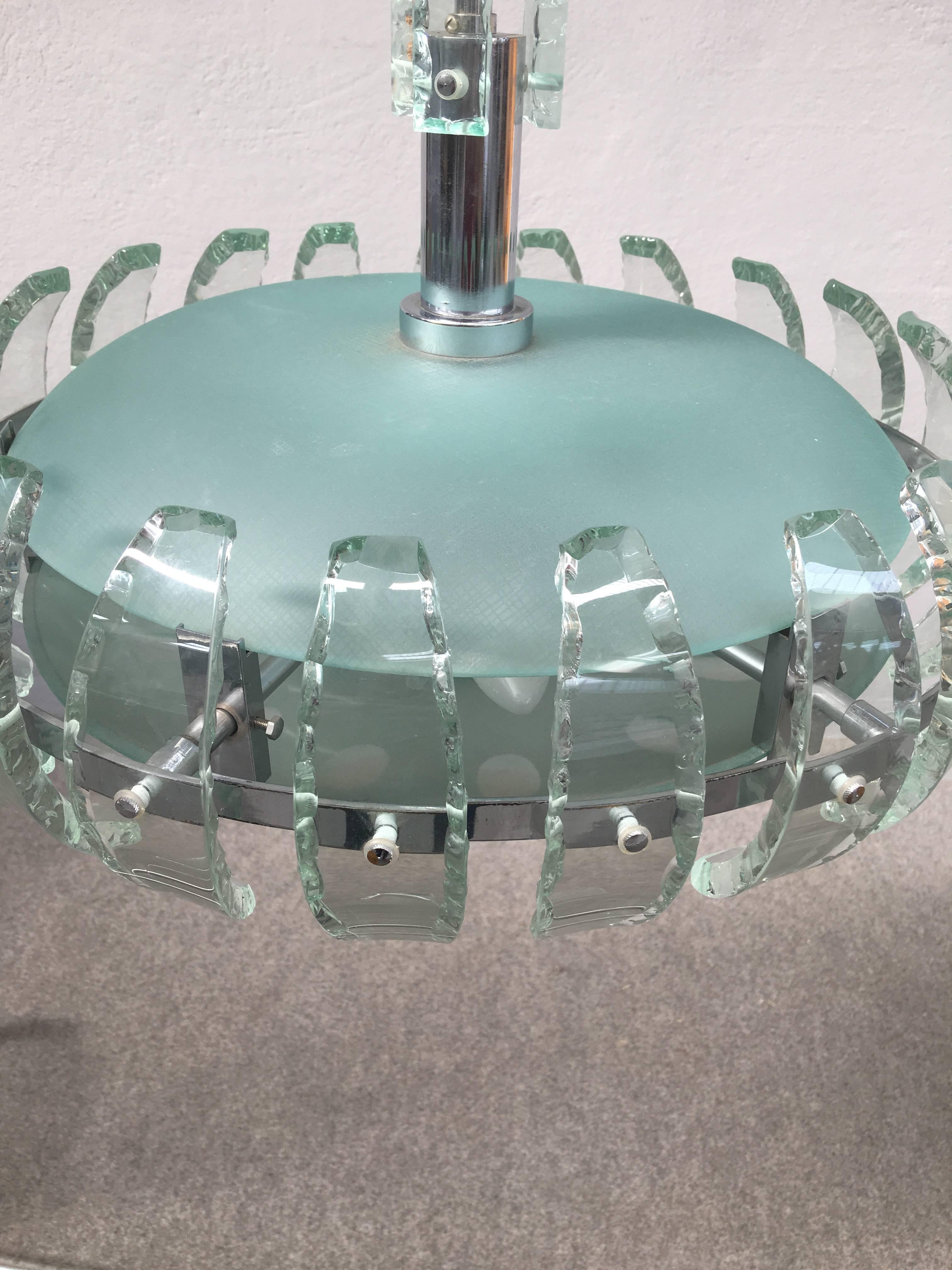 Charming Chandelier Attributed to Fontana Arte 1