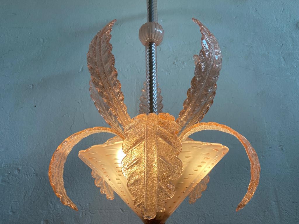 Charming Chandelier by Barovier & Toso, Murano, 1940s 8