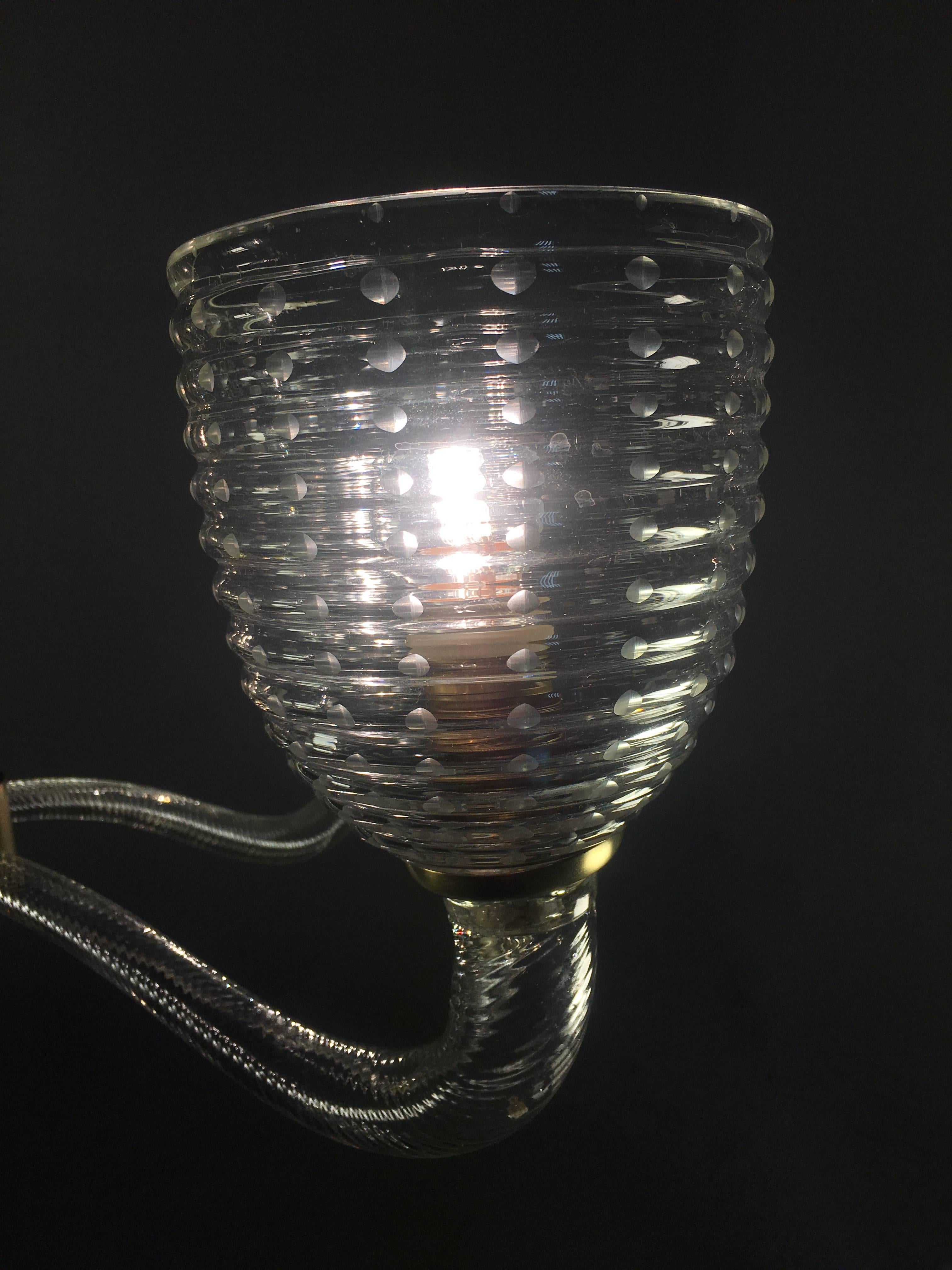 Charmant lustre de Venini, Murano, 1940 en vente 5