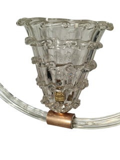 Charming chandelier hanging lamp, Murano glass, by Barovier, 1940s Murano Italy