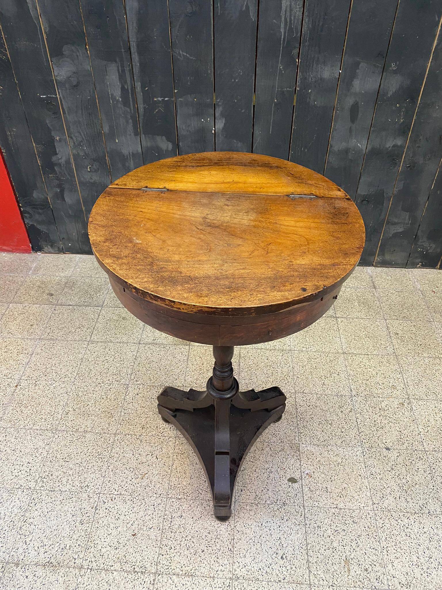 Blackened Charming Cherry Wood Side Table Napoleon III Period Good Condition For Sale