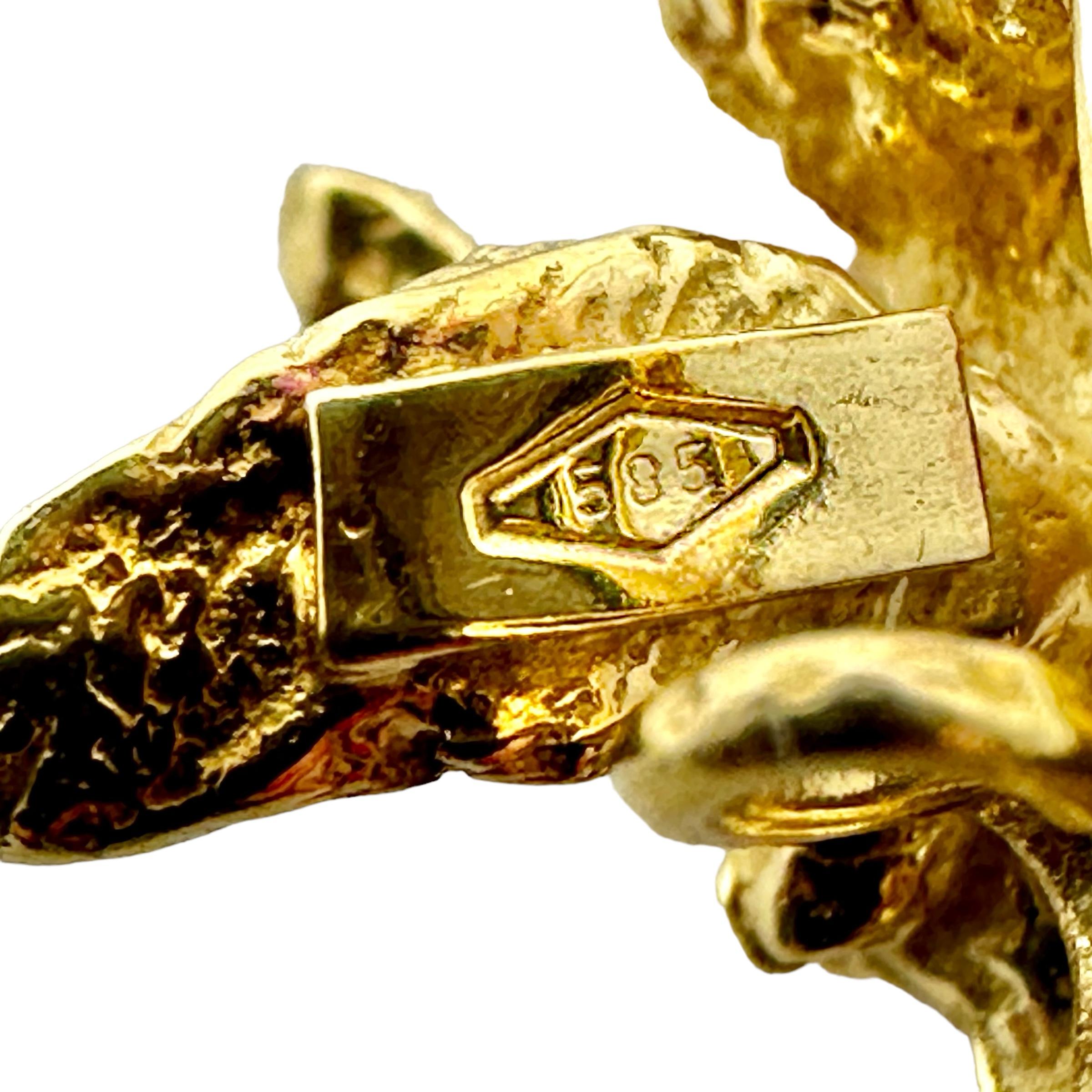 Charmante Cherub-Ohrringe aus Gelbgold Damen