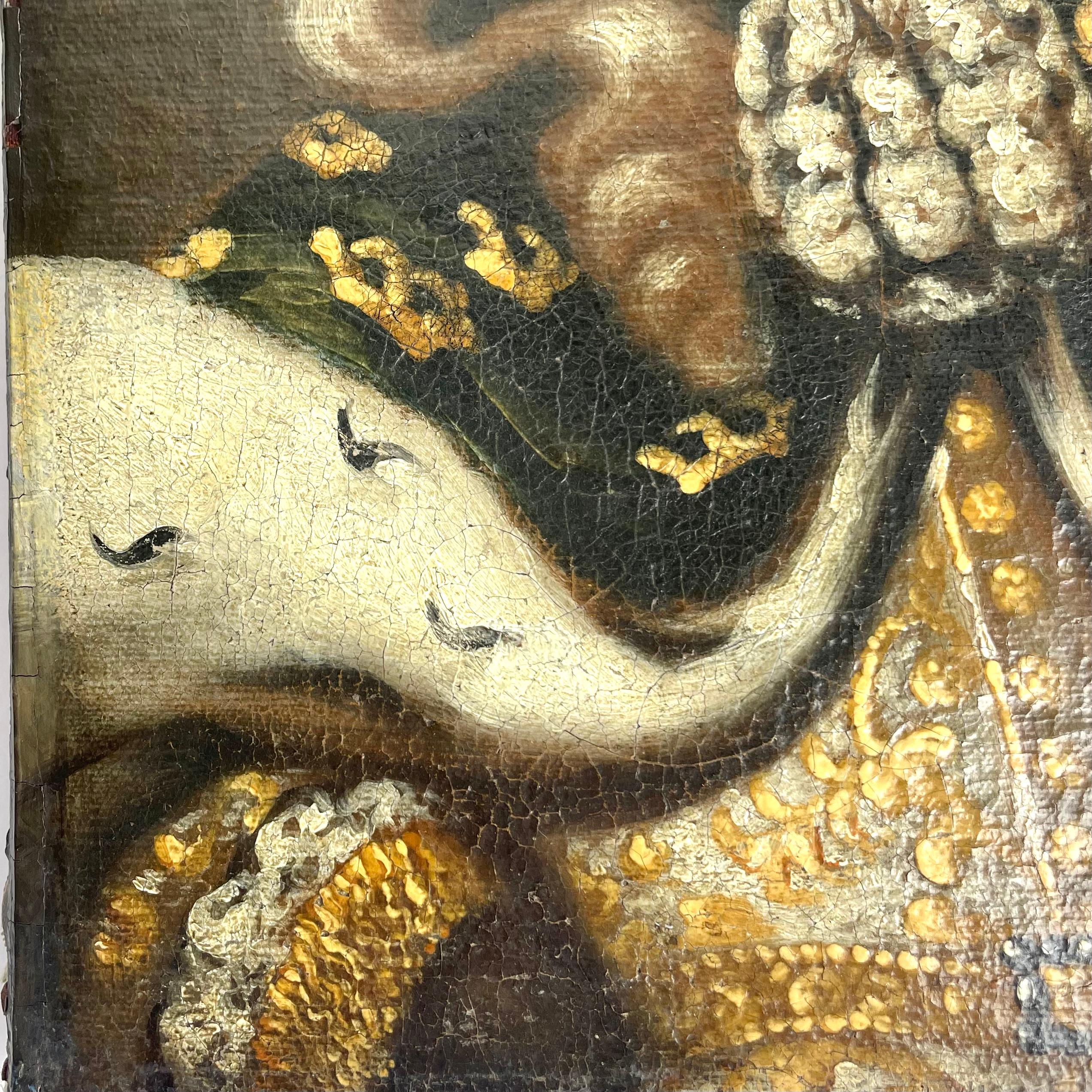 17ème siècle Charmant portrait d'enfant du roi de Suède Charles XI, datant de la fin du XVIIe siècle. en vente