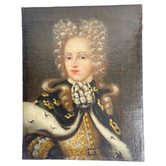 Encantador retrato infantil del rey sueco Carlos XI de finales del siglo XVII