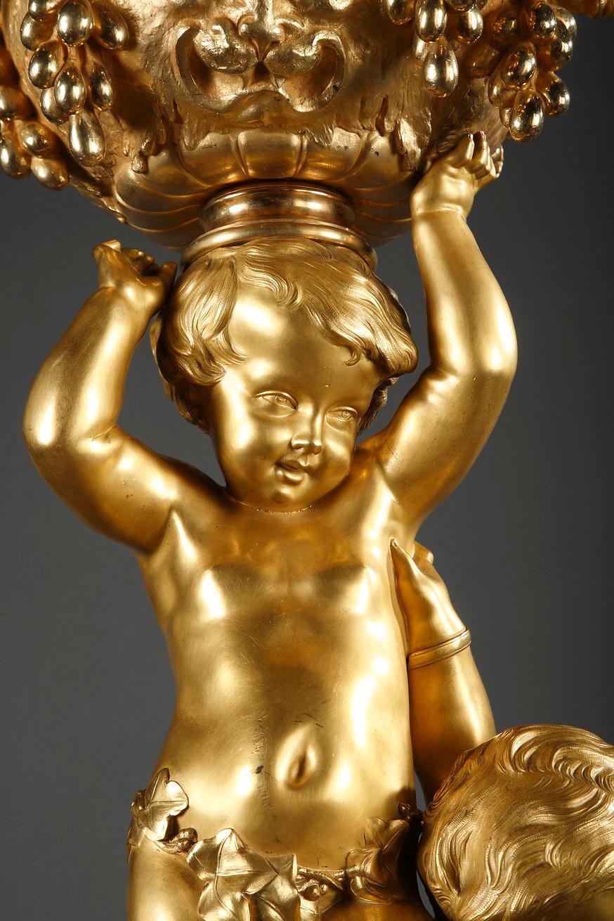 „Children Bacchanale“ aus vergoldeter Bronze von C. Cumberworth & Susse Frères, um 1860 (Napoleon III.)