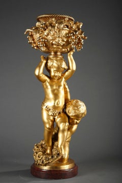 "Children Bacchanale" Bronze doré par C. Cumberworth & Susse Frères, vers 1860