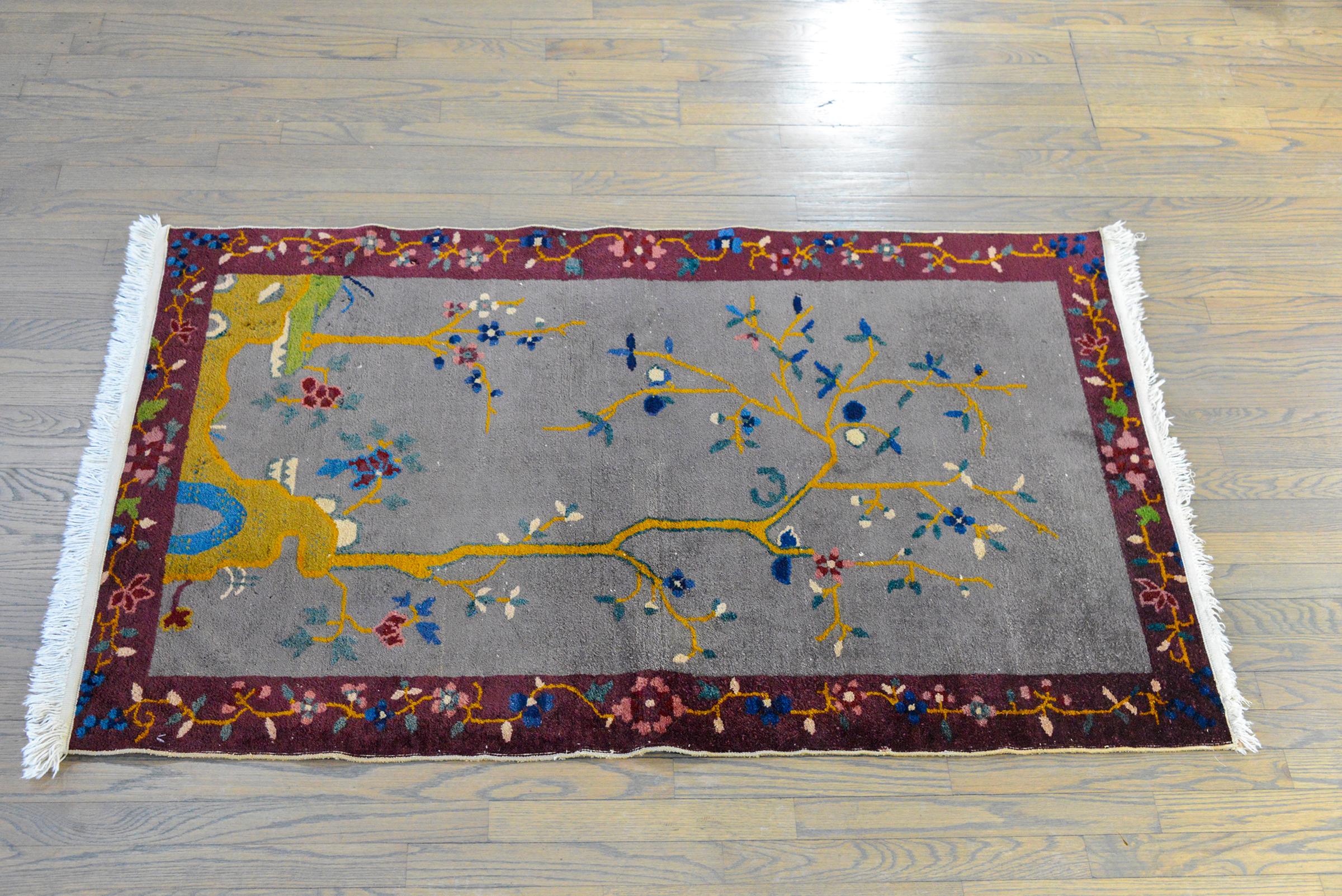 Charming Chinese Art Deco Rug For Sale 4
