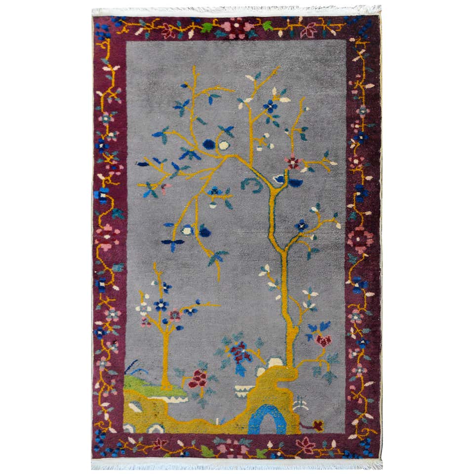 Antique Blue Chinese Rug at 1stDibs