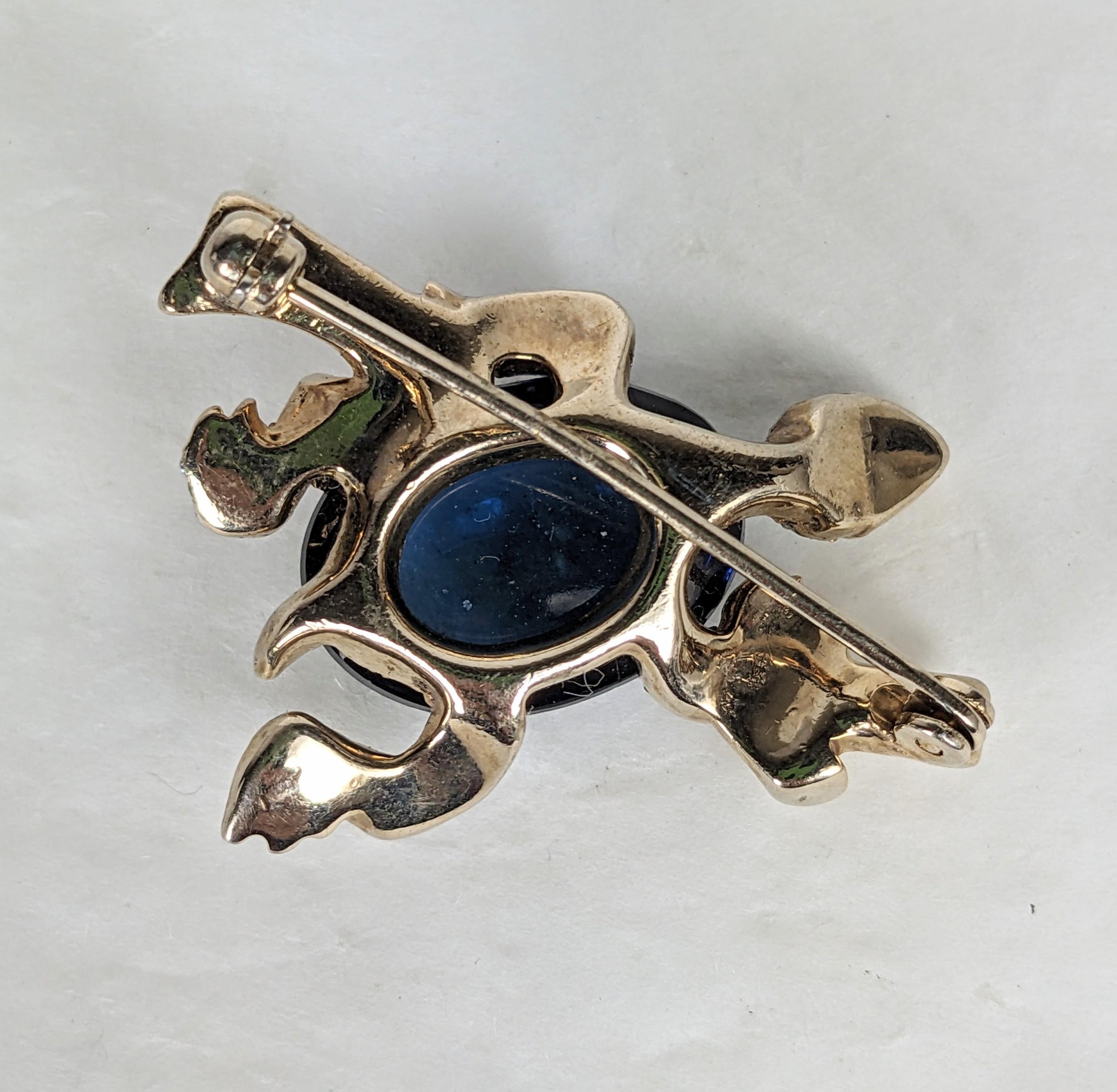 Women's or Men's Charming Climbing Turtle Brooch For Sale