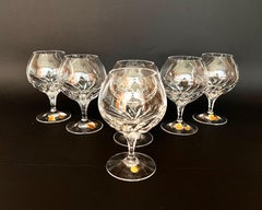 Charmants verres cognac Nachtmann, série « Fleurie », Allemagne, 1980