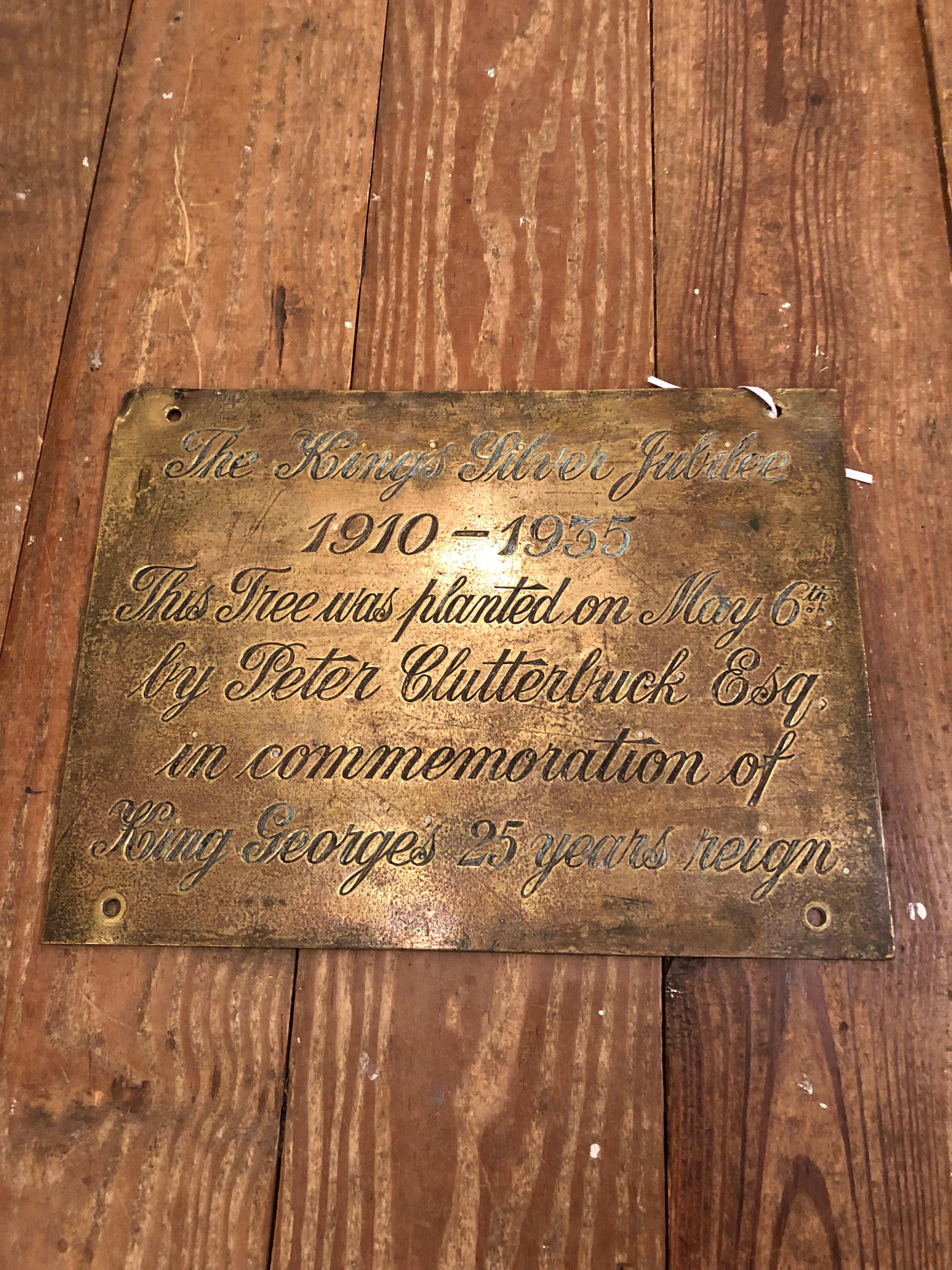 Charming Collectible Brass Sign from English Manor House 1