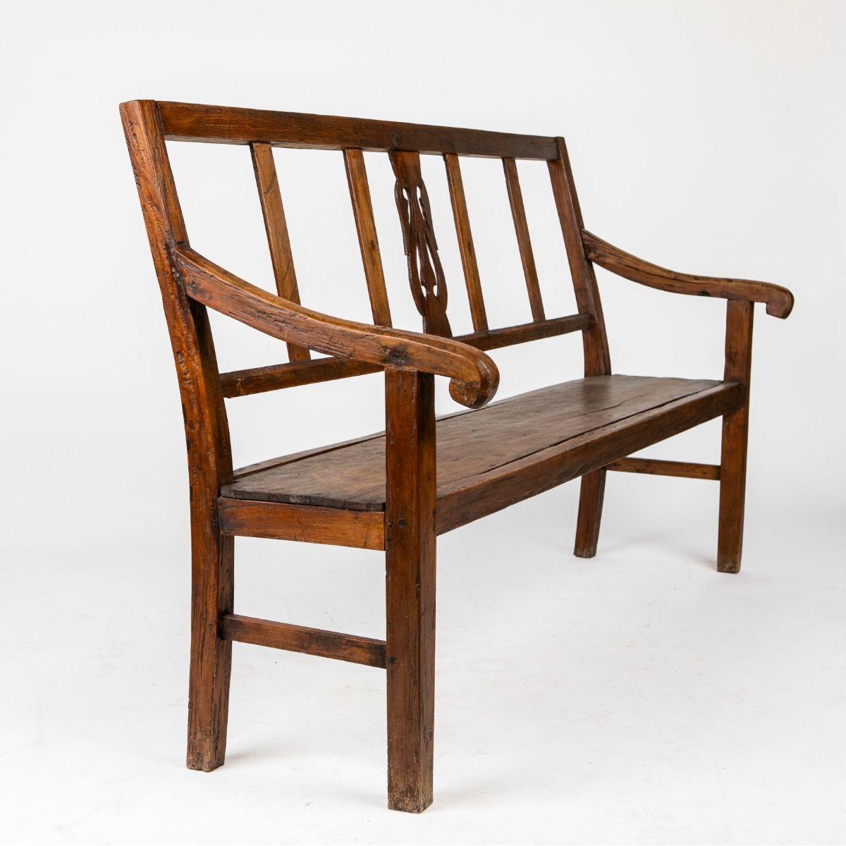 Empire Charming Colonial Bench in Narra Hardwood, Philippines