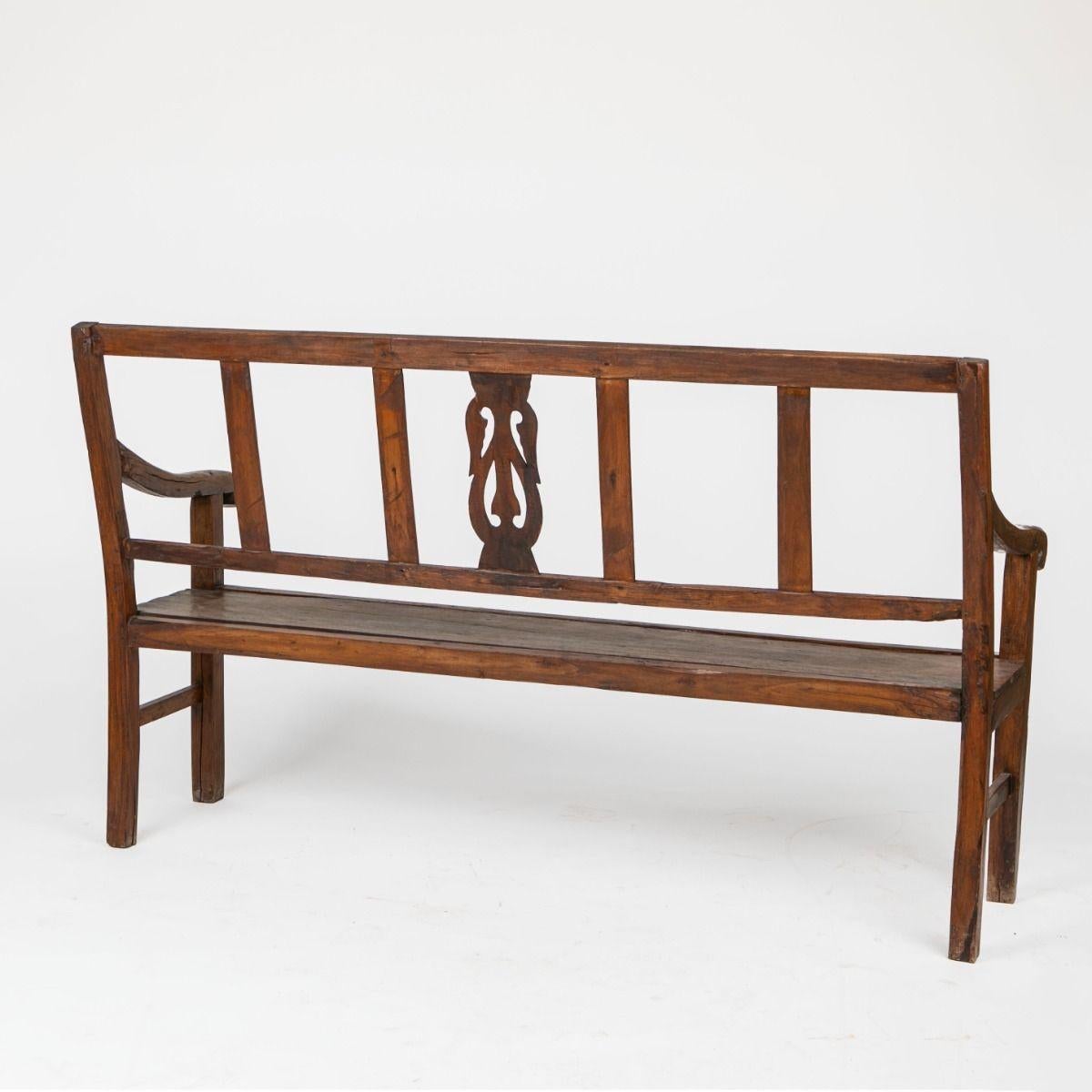Charming Colonial Bench in Narra Hardwood, Philippines 1