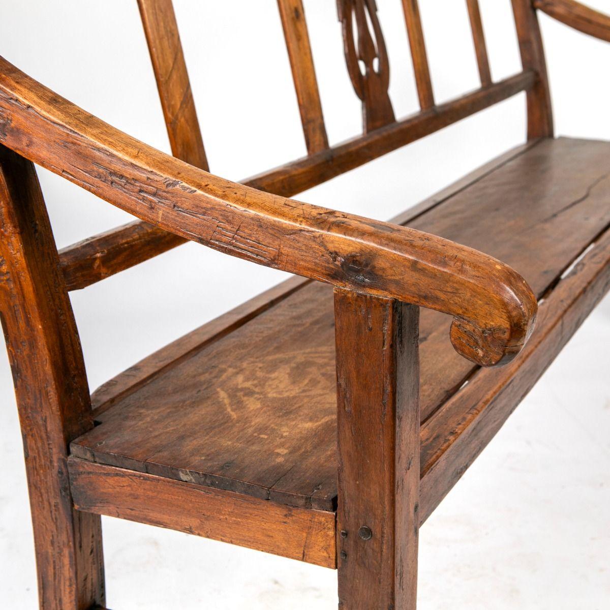 Charming Colonial Bench in Narra Hardwood, Philippines 2