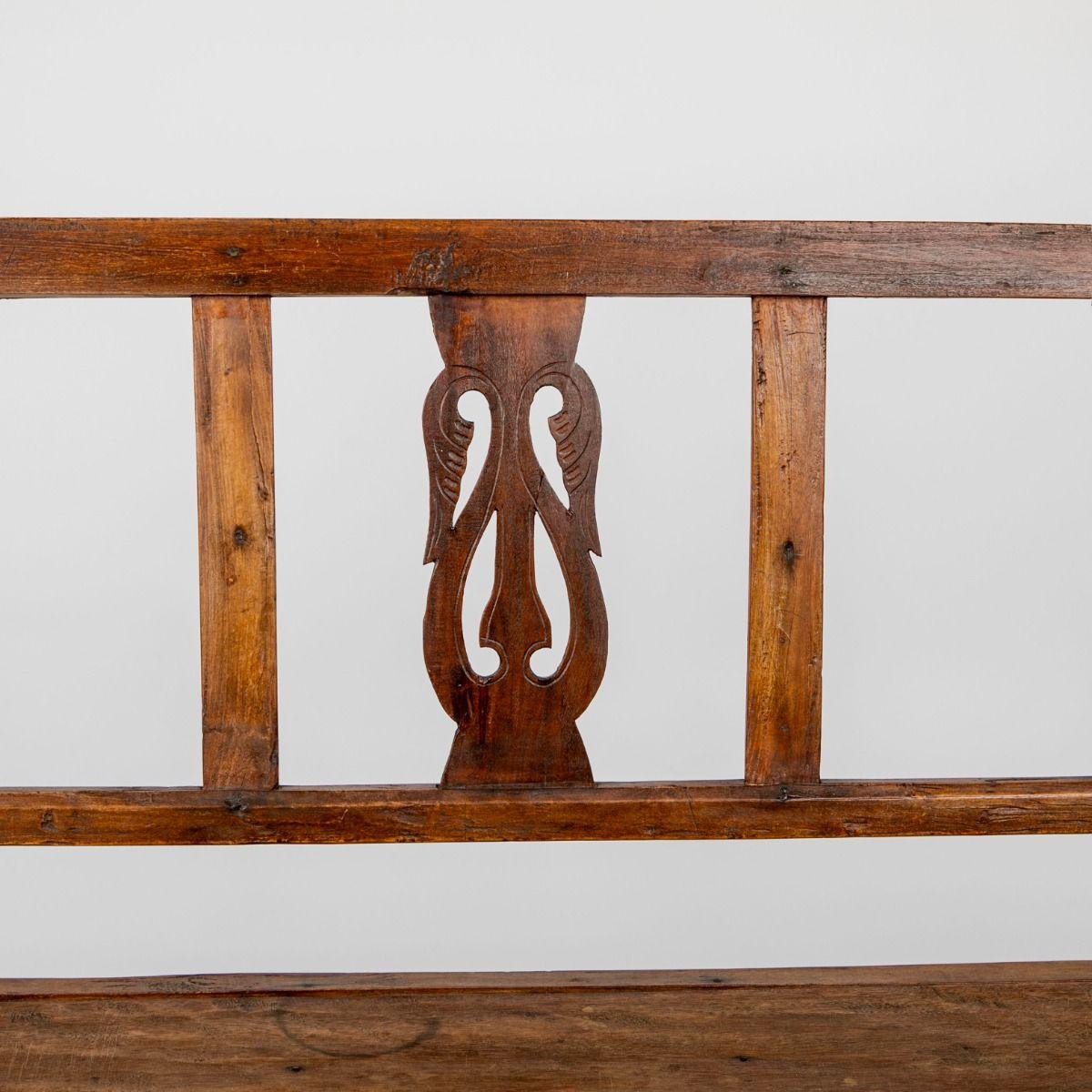 Charming Colonial Bench in Narra Hardwood, Philippines 3