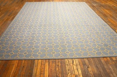 2000s Contemporary Chinese Needlepoint Flat Weave Hand Knotted Rug 9' x 12'