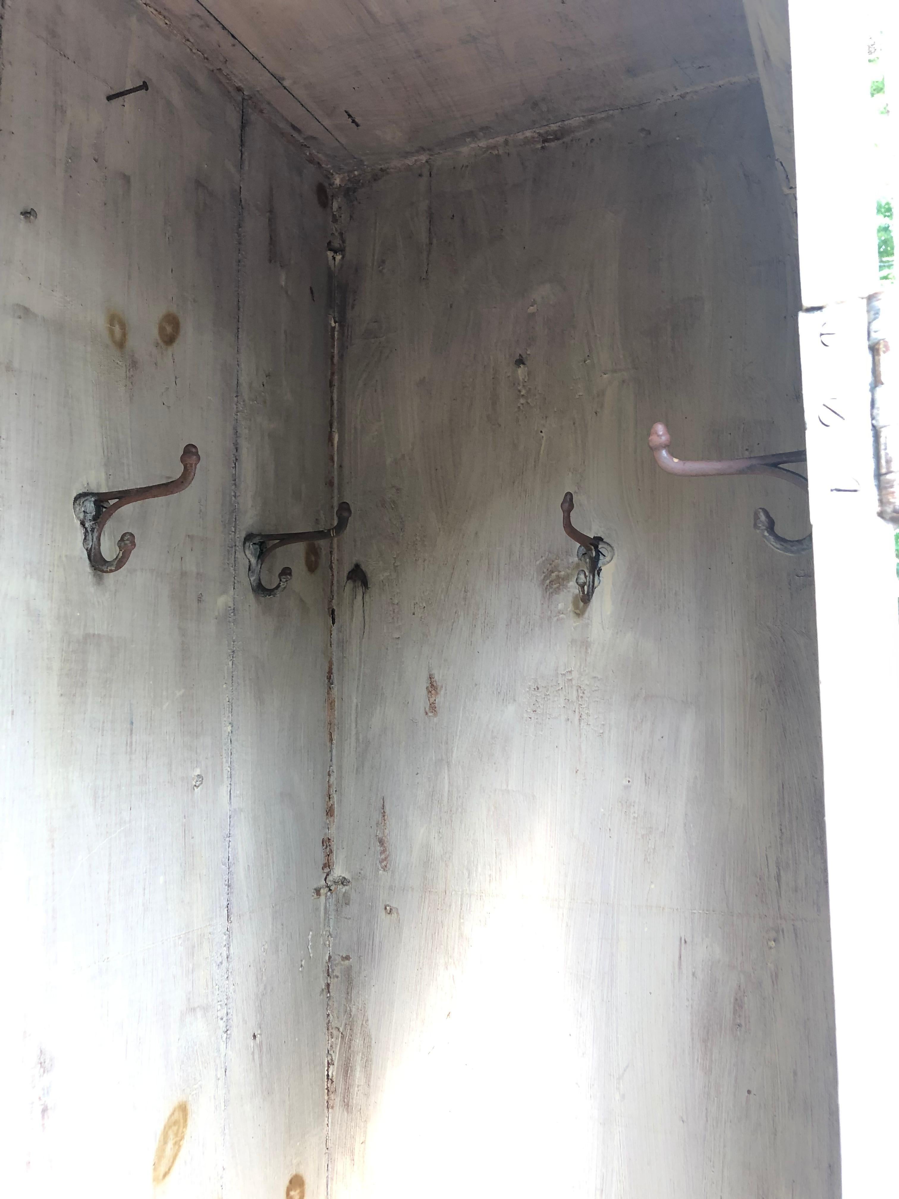 Charming Country Painted Distressed Wardrobe Closet In Distressed Condition In Hopewell, NJ
