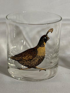 Charming Couroc of Monterey Quail glasses