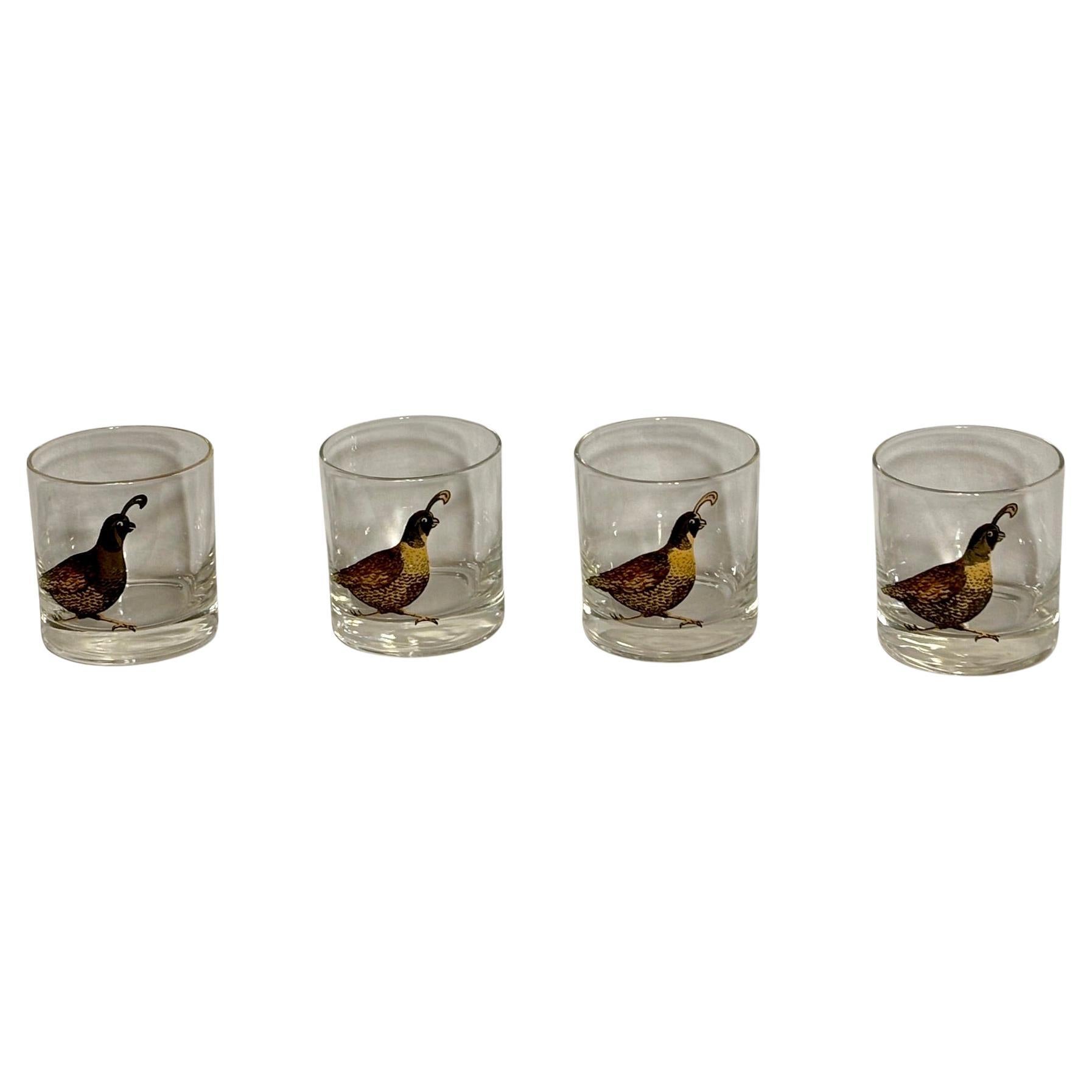 Charming Couroc of Monterey Quail glasses