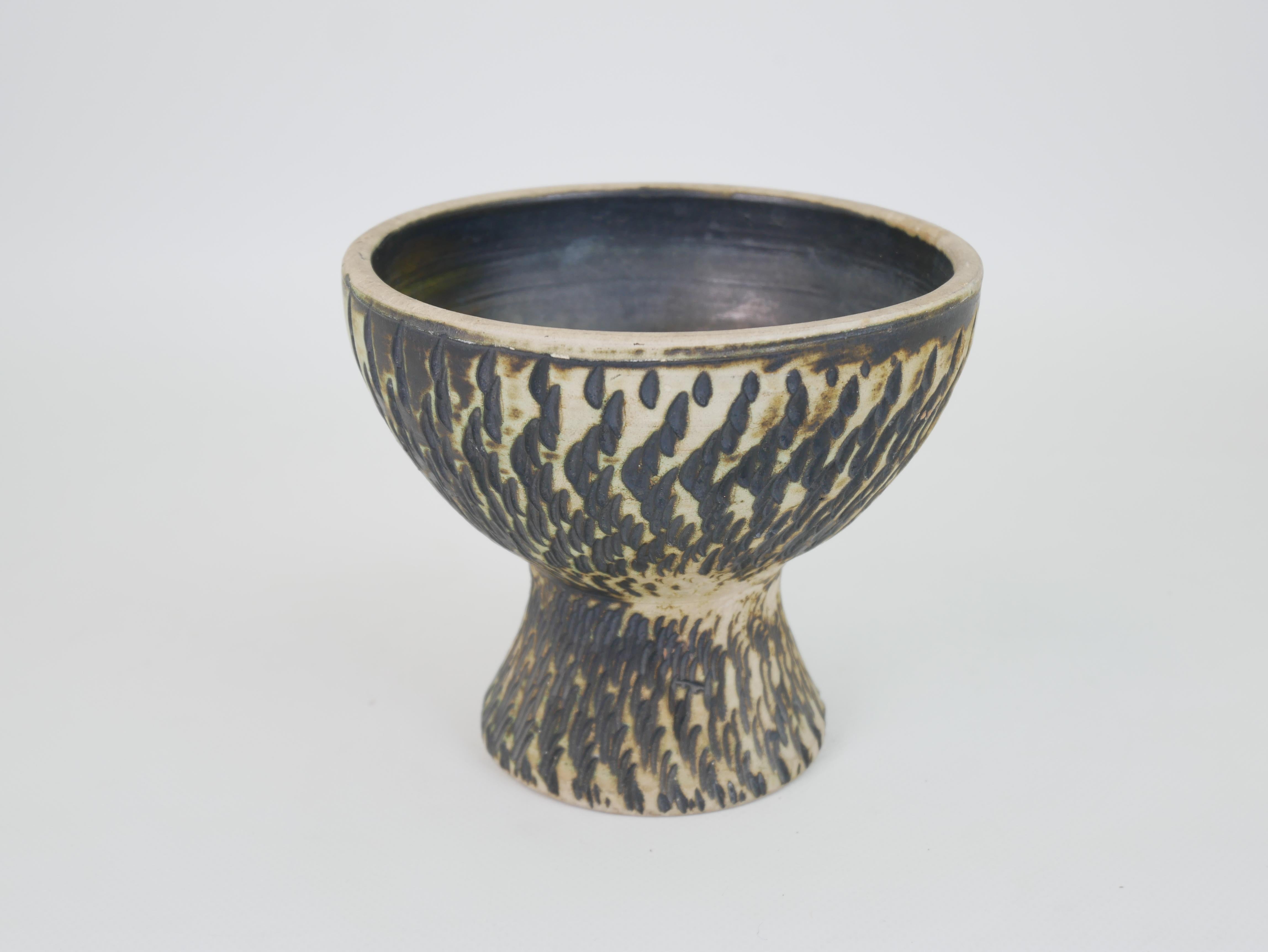 Art Deco Charming Diabolo vase attributed to Jean Besnard Circa 1930 For Sale