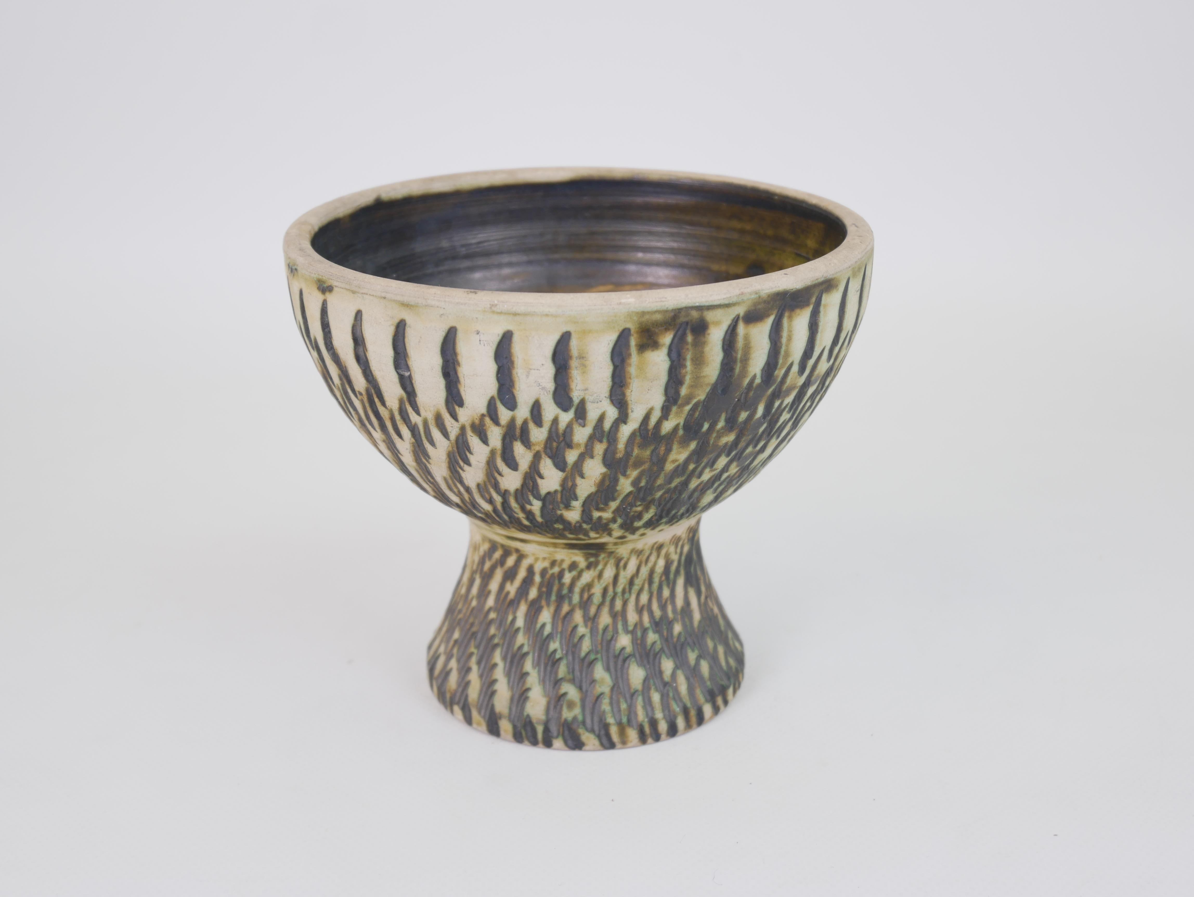 Ceramic Charming Diabolo vase attributed to Jean Besnard Circa 1930 For Sale