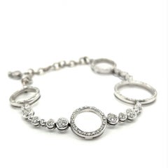 Incantevole bracciale di diamanti in oro bianco 18 carati