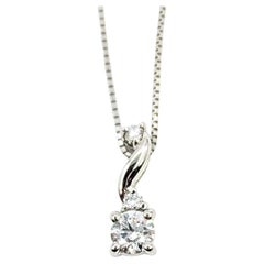 Charming Diamond Teardrop Pendant in Platinum
