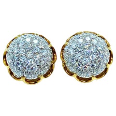 Charming Diamonds Button Earrings