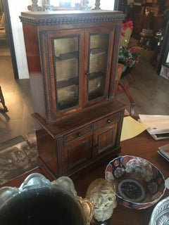Charming Diminutive 19th Century English Rosewood Step-Back Cupboard