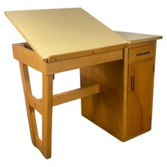 Vintage Charming ,diminutive desk / drafting table,,Classic Modernist Design.. Storage 
